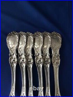 2 Reed & Barton Francis I Old Marks Pat H Sterling 7-1/8 Dinner Lunch Fork Mono
