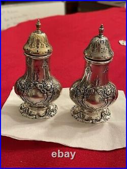 2 Reed & Barton Francis I Sterling Salt & Pepper Shakers Old Pat. 1907