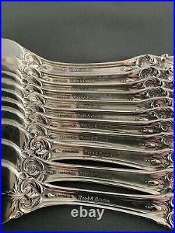 2 Reed & Barton Francis I Sterling Silver 7-1/4 Lunch Dinner Fork New H/M NoMono