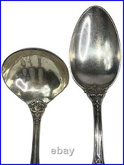 2 Reed & Barton Francis I Sterling Silver 8 1/4 Serving Spoon & Gravy Ladle