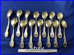 2 TWO Reed & Barton Francis I Old Marks Pat Sterling Gold Ice Cream Fork Mono