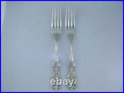 2 heavy Sterling REED & BARTON 7 1/8 Forks FRANCIS I 1907 with pat mark no mono
