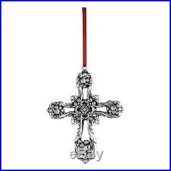 2014 Reed Barton Sterling THIRD Annual Francis I Pierced Cross Xmas Ornament