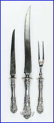 3 Piece Antique Sterling Reed & Barton Francis I Carving Set JO4 324g