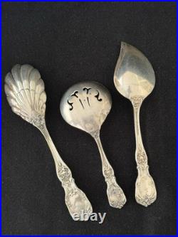 3 Reed & Barton Francis 1 Sterling Serving Pieces, Jelly, Bon Bon, Sugar Spoon