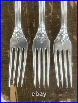 3 x 1907 Reed & Barton Francis I Sterling Silver 7-1/4 Fork OLD MARK No Mono