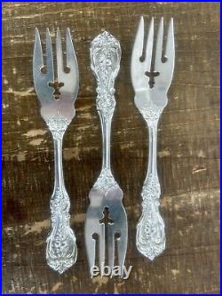 3 x Reed & Barton Sterling Silver Salad Forks 6 1/8 New Mark in Francis I