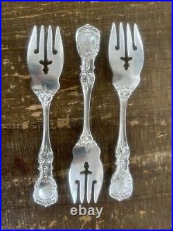 3 x Reed & Barton Sterling Silver Salad Forks 6 1/8 New Mark in Francis I