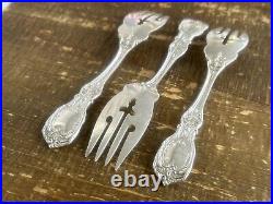 3 x Reed & Barton Sterling Silver Salad Forks 6 1/8 New Mark in Francis I