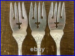 3 x Reed & Barton Sterling Silver Salad Forks 6 1/8 New Mark in Francis I