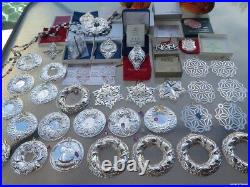 36pc CHRISTMAS ORNAMENT LOT VINTAGE Sterling Silver FRANCIS Gorham Wallace Towle
