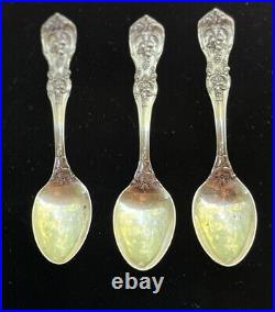 3pcs Reed & Barton Francis I Vintage Sterling Silver Demitasse Spoons