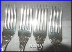 (4) Antique 7 7/8 Reed & Barton Francis 1 Heavy Sterling Silver Dinner Forks Ex