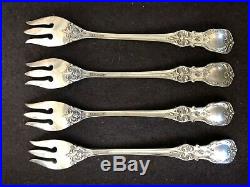 4 Francis 1st Cocktail Forks By Reed & Barton Sterling Silver 5-5/8, No Mono
