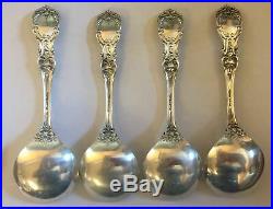 4 Francis 1st Cream Soup Spoons By Reed & Barton Sterling Silver 5-7/8 Inch