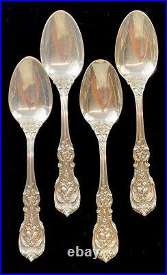 (4) Francis I Sterling Silver Oval Dessert Soup Spoon 7 1/4 Old Mark No Mono