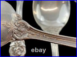(4) Francis I Sterling Silver Oval Dessert Soup Spoon 7 1/4 Old Mark No Mono