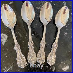 4 Old Mrk Reed&barton Francis I 8.5sterling Silver Serving Spoon Flatware Set