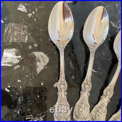4 Old Mrk Reed&barton Francis I 8.5sterling Silver Serving Spoon Flatware Set