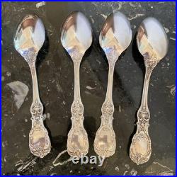 4 Old Mrk Reed&barton Francis I 8.5sterling Silver Serving Spoon Flatware Set