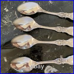 4 Old Mrk Reed&barton Francis I 8.5sterling Silver Serving Spoon Flatware Set