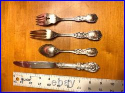 4 Pc Place Setting Reed & Barton Francis I Sterling Silver