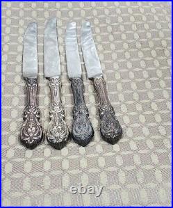4 REED & BARTON FRANCIS I Sterling Silver French Blade Knifes 9-1/4