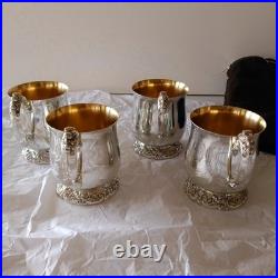 4 Reed & Barton 1629 King Francis Punch Cups Rare Gold Lined (22 available)