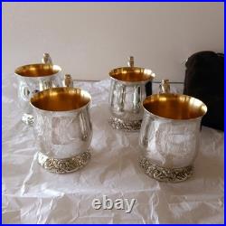 4 Reed & Barton 1629 King Francis Punch Cups Rare Gold Lined (22 available)