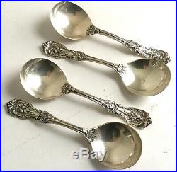 (4) Reed & Barton Francis I Sterling 6 CREAM SOUP SPOONs No Monogram Old Mark