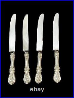 (4) Reed & Barton Francis I Sterling Dinner Knives 9 ¼ +? Handle Width