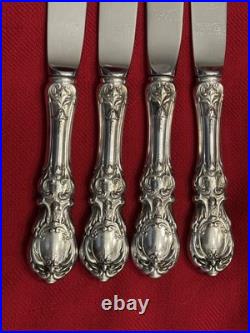 4 Reed & Barton Francis I Sterling Fish Knives