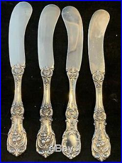 4 Reed & Barton Francis I Sterling Silver Flatware Set of 4 all silver butter