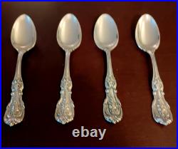 4 Reed & Barton Francis I Sterling Silver Teaspoons 6 inch No Monogram