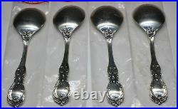 4 Reed & Barton Sterling Francis I 6 Cream Soup Spoons
