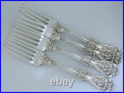 4 Sterling REED & BARTON 7 7/8 Dinner Size Forks FRANCIS I new mark no mono