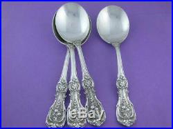 4 Sterling REED & BARTON Gumbo Soup Spoons FRANCIS I old mark pat 1907 no mono