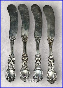 4 Vintage Reed & Barton Francis 1 Sterling Silver Flat Butter Spreaders Old Mark