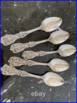 5 Rare Reed & Barton Francis I Om+pat+date+h Tea Spoon Sterling Silver Flatware