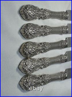 (5) Reed & Barton Beveled 9 5/8 FRANCIS I STERLING SILVER KNIVES withMono