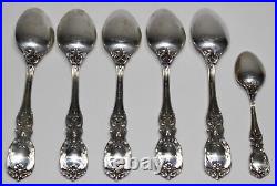 5 Reed & Barton Sterling Francis I Teaspoons & 1 Demitasse Spoon No Monos