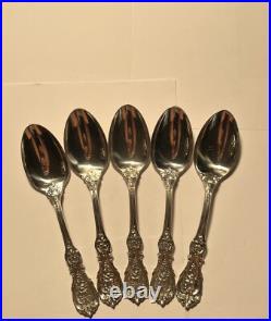 (5) Serving Spoons, Francis I By Reed And Barton (Eagle -R- Lion) LM55 (5) Serving Spoons, Francis I By Reed And Barton (Eagle -R- Lion) LM55