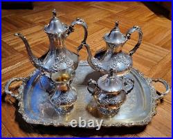 5Pcs- King Francis by Reed & Barton, Silverplate Tea / Coffee Set- READ. READ