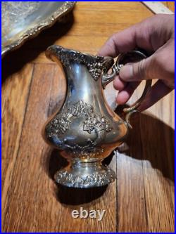5Pcs- King Francis by Reed & Barton, Silverplate Tea / Coffee Set- READ. READ