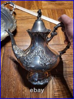 5Pcs- King Francis by Reed & Barton, Silverplate Tea / Coffee Set- READ. READ