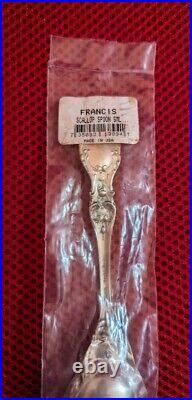 6 1/2 Rare Sterling Silver Oyster Spoon Francis I by Reed & Barton Sealed pack