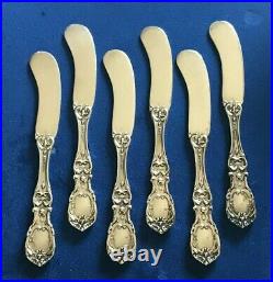 6 FRANCIS 1 by Reed & Barton Sterling Silver Butter Spreaders No Mono Old Mark