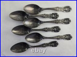 6 Francis I By Reed & Barton Sterling Silver Demitasse Spoons 3.1oz. Eagle/Lion