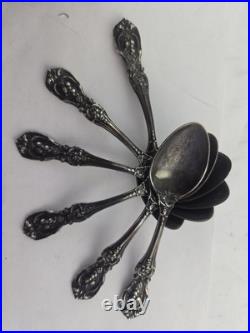 6 Francis I By Reed & Barton Sterling Silver Demitasse Spoons 3.1oz. Eagle/Lion