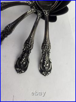 6 Francis I By Reed & Barton Sterling Silver Demitasse Spoons 3.1oz. Eagle/Lion